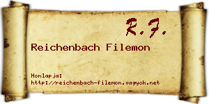 Reichenbach Filemon névjegykártya